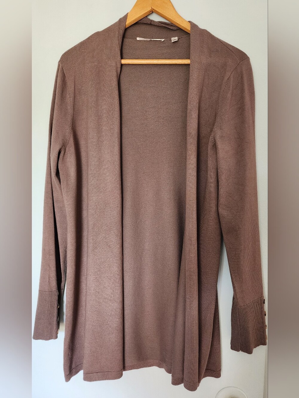 Cyrus Taupe Open-Front Women's Cardigan